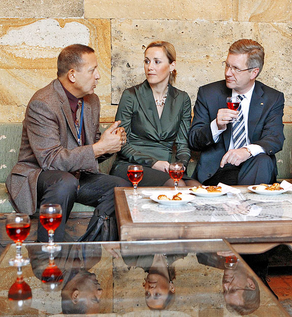 Recep Tayyip Erdogan török kormányfő a német elnöki párral. Közös értékek