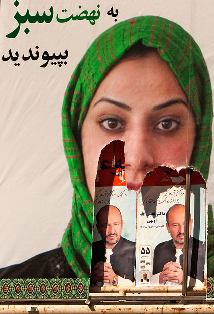 Afgán választási plakát