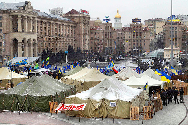 A kijevi sátortábor – bontás előtt
