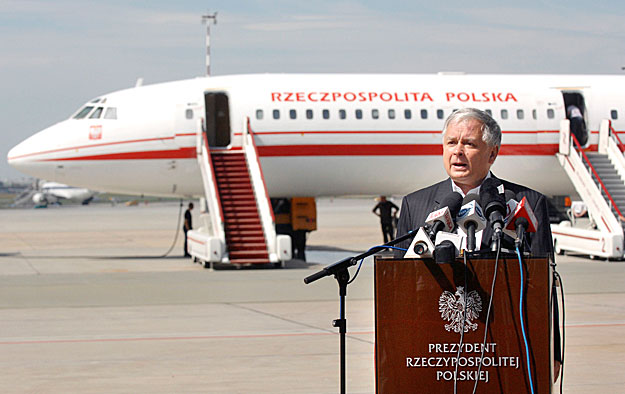 Kaczynski és a tragédiát elszenvedett repülő egy korábbi felvételen