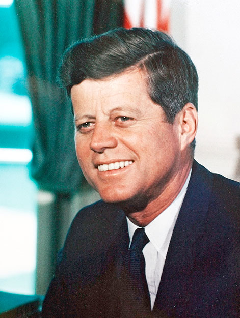 John F. Kennedy elnök egy 1963-as fotón