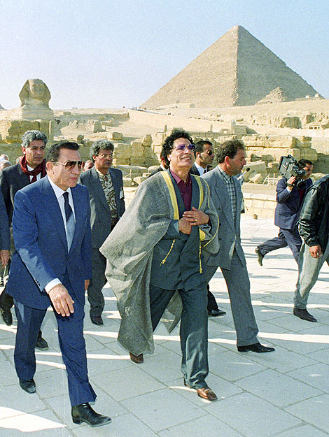 Kadhafi és Mubarak 1993-ban