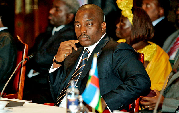 Democratic Republic of Congo's President Joseph Kabila attends the opening session of the summit on the ongoing war crisis in eastern Congo in Kenya's capital Nairobi, in this November 7, 2008 file photo. Six people were killed in the Democratic Repu
