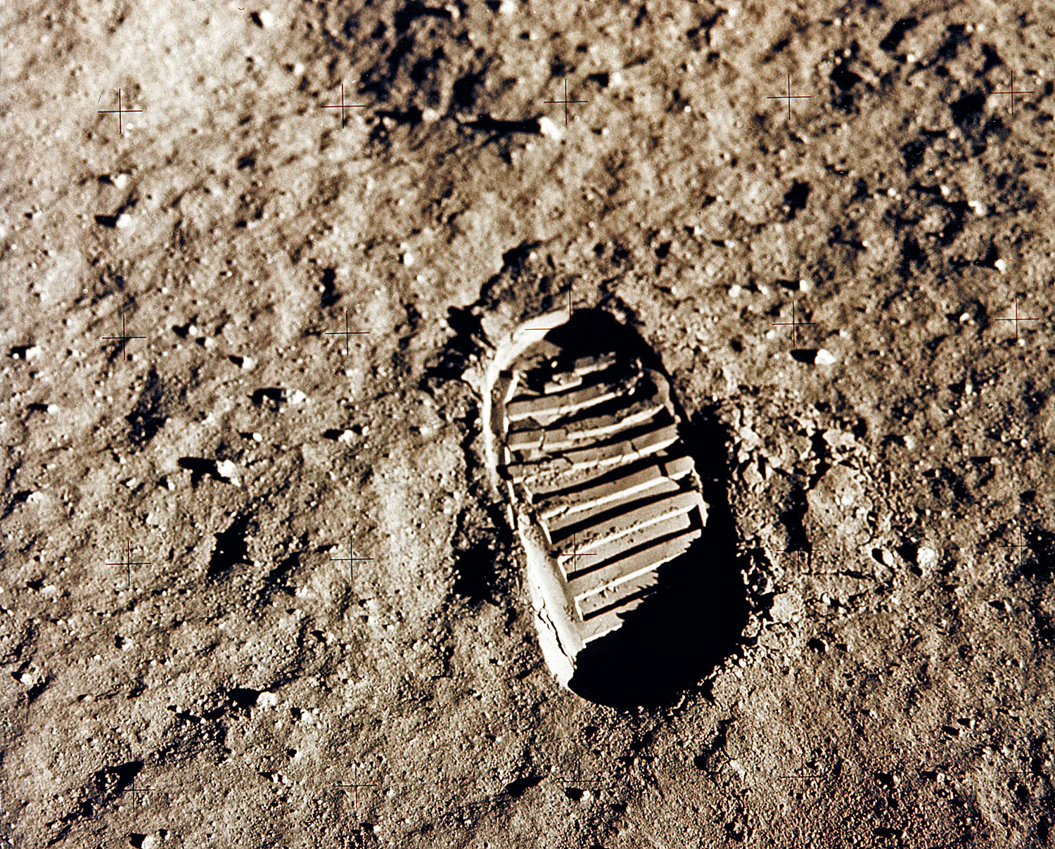 Az első emberes Hold-expedíció egyik cipőnyoma