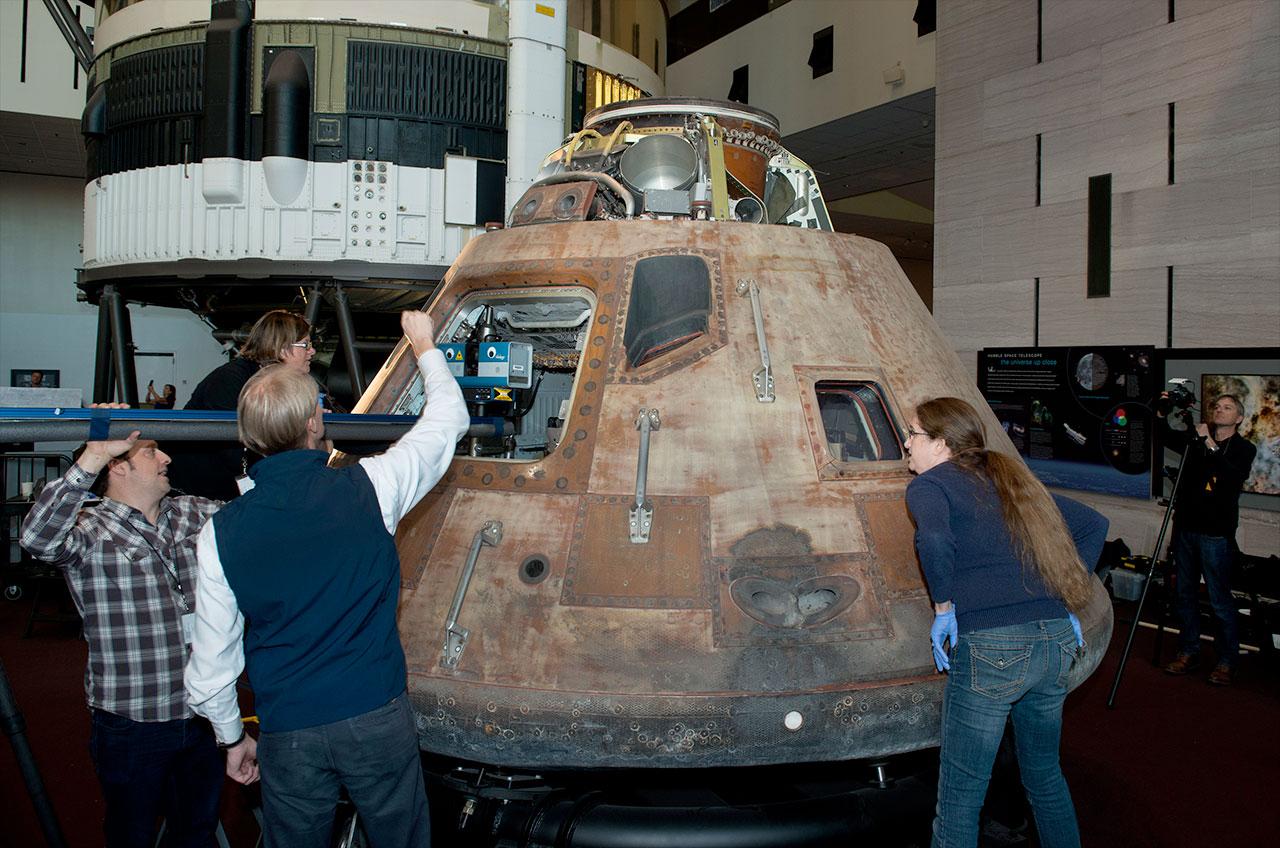 3D-ben szkennelik az Apollo 11-es parancsnoki űrhajóját